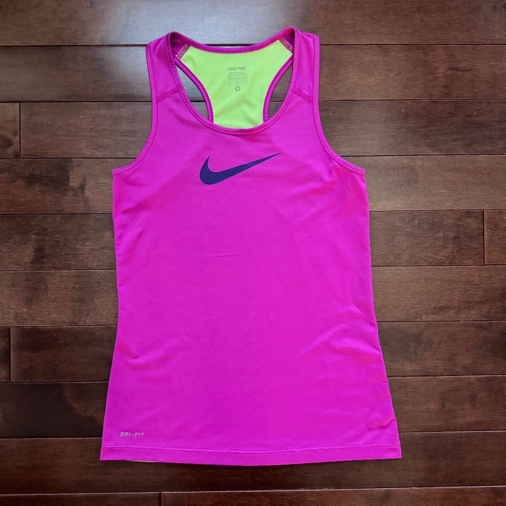 Nike Magenta & Green Tank Top